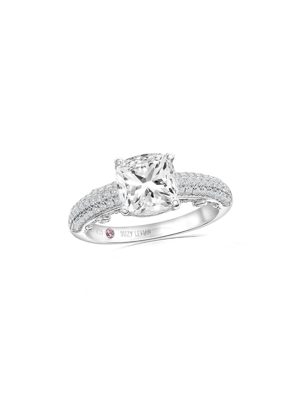 New Suzy Levian Cubic Zirconia Engagement Ring, Sz 7